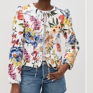 FARM Rio Greek Garden Floral Multicolor Jacket